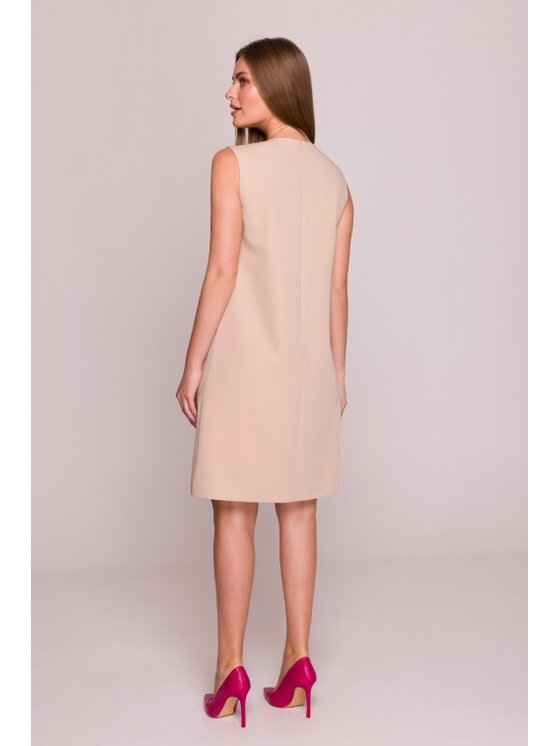 Stylove Stylove Sukienka codzienna S408 Beżowy A-Line Fit