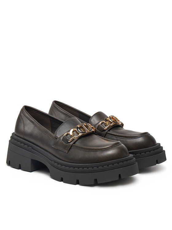 TWINSET TWINSET Loafersy 242TGT114 Hnědá