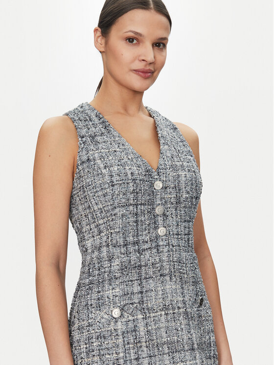 Guess Guess Koktel haljina W5GK0E WH7I0 Siva Bodycon Fit