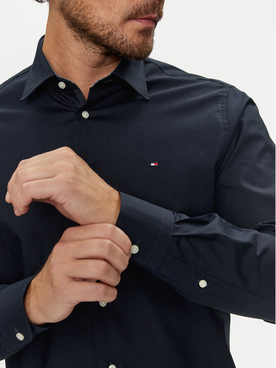 Tommy Hilfiger Tommy Hilfiger Särk MW0MW35810 Tumesinine Regular Fit