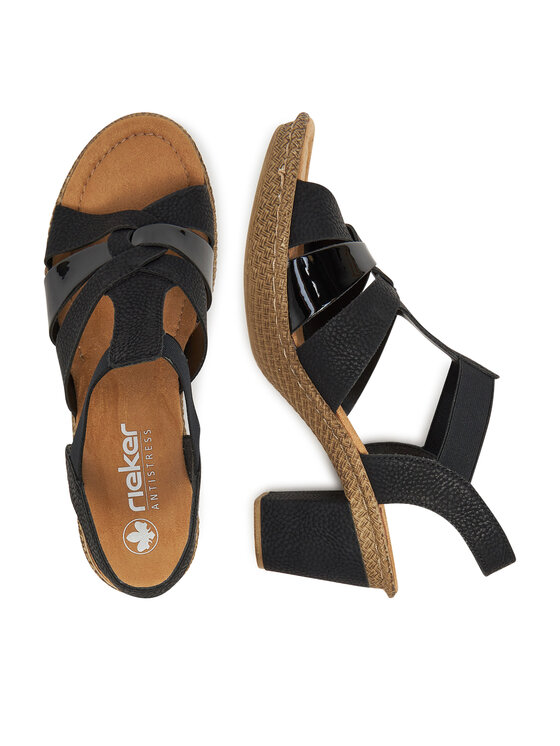 Rieker Rieker Sandalen 665K3-00 Schwarz