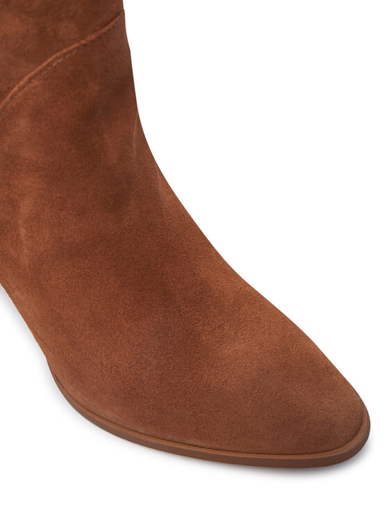 Tommy Hilfiger Tommy Hilfiger Škornji Mid Cowboy Heel Suede FW0FW08435 Rjava