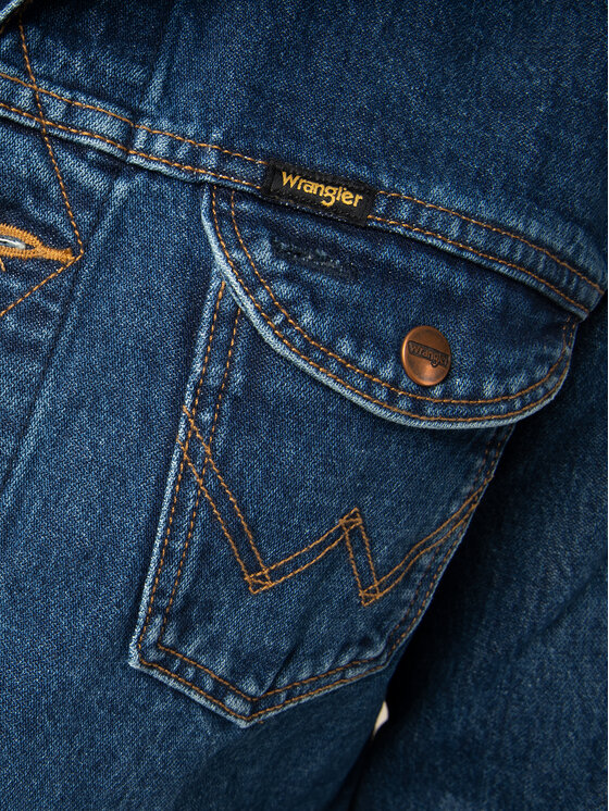 Wrangler Wrangler Kurtka jeansowa Icons W4MJUG923 112129142 Granatowy Regular Fit