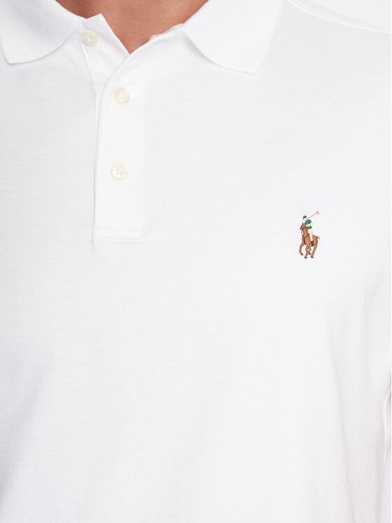 Polo Ralph Lauren Polo Ralph Lauren Polo marškinėliai 710713130003 Balta Custom Slim Fit