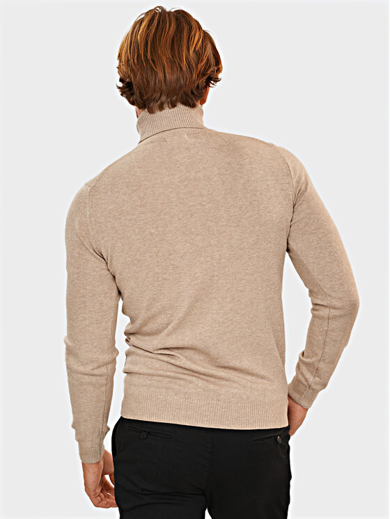 Evenemen Evenemen Sweter Golf Beżowy Slim Fit