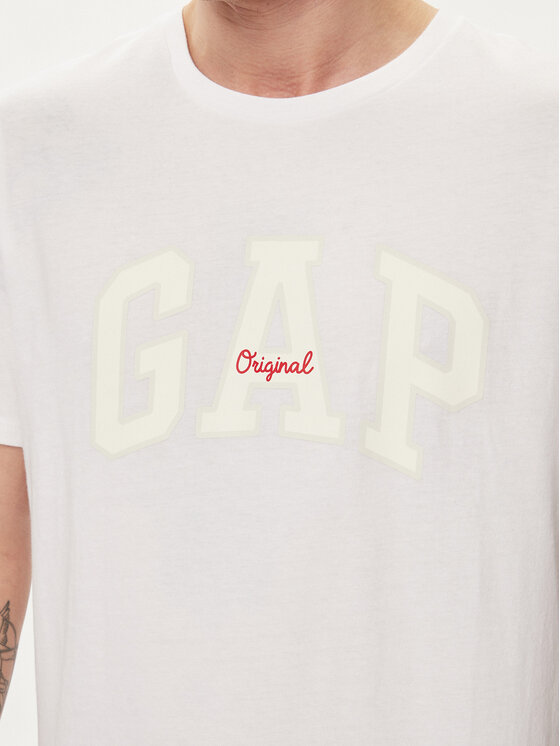 Gap Gap T-Shirt 471777-08 Biały Regular Fit