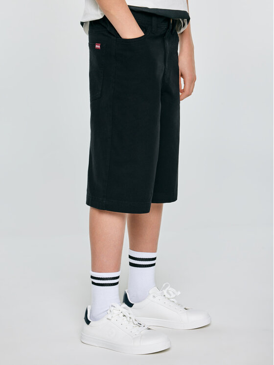 BIG STAR BIG STAR Szorty materiałowe DAEGIR Czarny Loose Fit