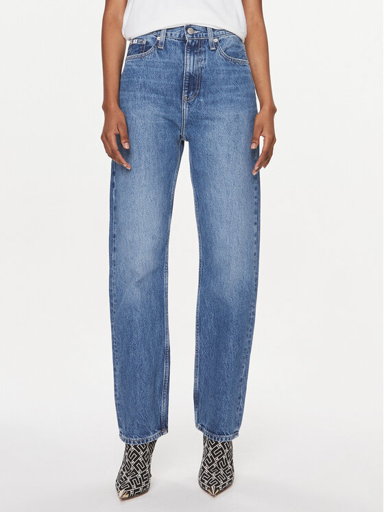 Calvin Klein Jeans Džínsy J20J221244 Modrá Straight Fit