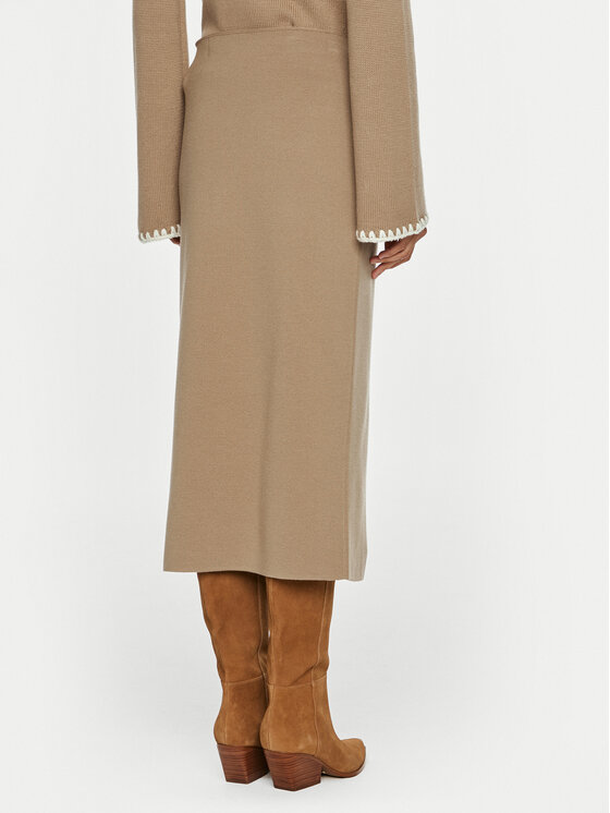 Luisa Spagnoli Luisa Spagnoli Миди пола Madis 58456 Бежов Slim Fit