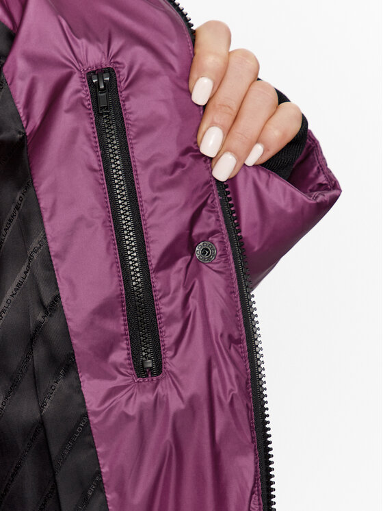 KARL LAGERFELD KARL LAGERFELD Zimska jakna Check 236W1506 Ružičasta Regular Fit
