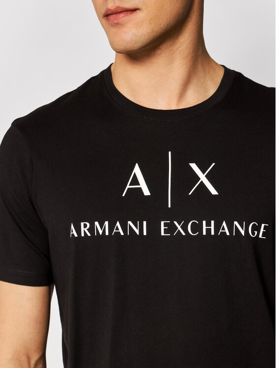 Armani Exchange Armani Exchange Marškinėliai 8NZTCJ Z8H4Z 1200 Juoda Slim Fit