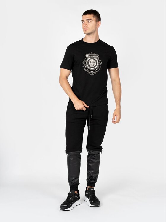 Les Hommes Les Hommes T-Shirt LBT1027700E Μαύρο Regular Fit
