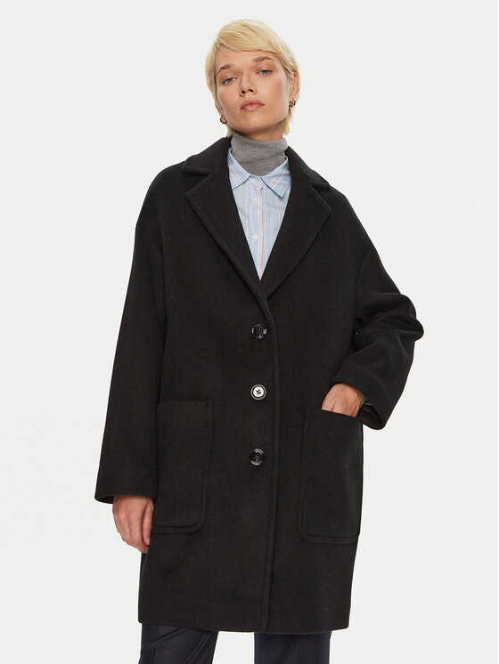 MAX&Co. MAX&Co. Vuneni kaput 2426016033200 Crna Regular Fit