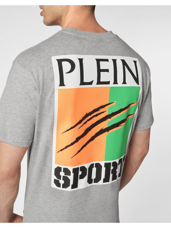 Plein Sport Plein Sport T-Shirt 8343 Szary Regular Fit