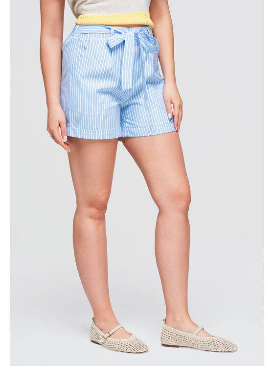 Ombre Ombre Szorty materiałowe OW-ST-E0005 Niebieski Relaxed Fit