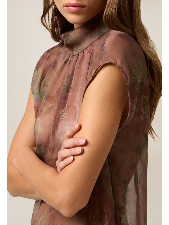 Oltre Oltre Blusa 2040J100819N0S1 Marrone Baggy Fit