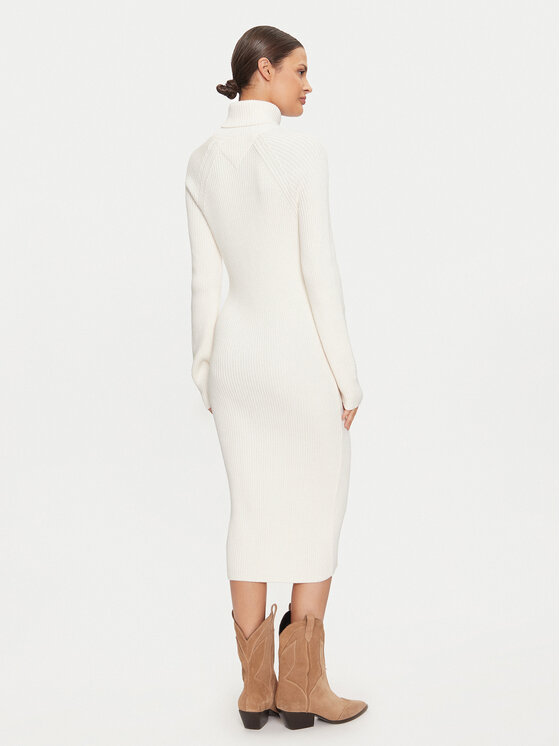 Tommy Jeans Tommy Jeans Rochie tricotată DW0DW19815 Écru Regular Fit