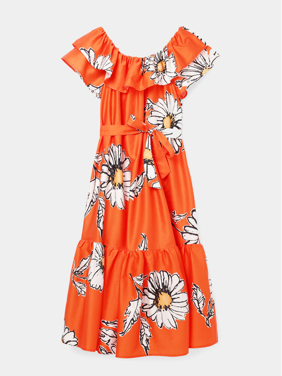Desigual Desigual Sukienka letnia Georgeo 24SWVW02 Pomarańczowy Regular Fit