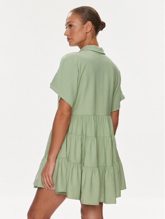 Silvian Heach Silvian Heach Košeľové šaty GPP23328VE Zelená Regular Fit