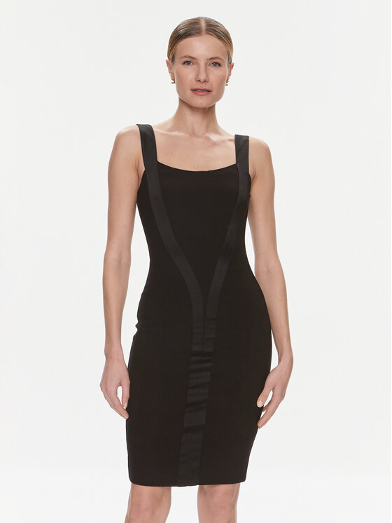 Marciano Guess Marciano Guess Kokteilinė suknelė Karen 4RGK13 6869Z Juoda Bodycon Fit