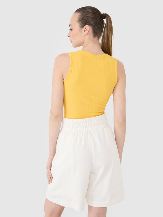 4F 4F Tank top MIDSHOP TEXTILE Żółty Slim Fit