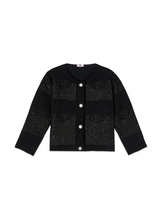 Oltre Oltre Cardigan M524J005296N033 Nero Boxy Fit