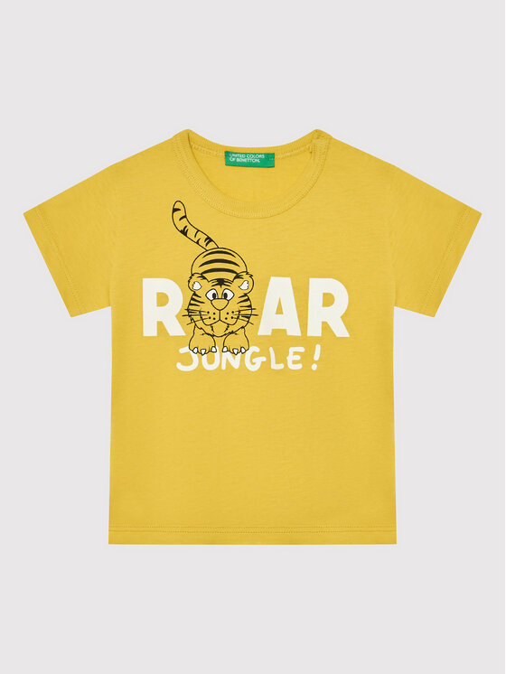 Gyerek Póló United Colors Of Benetton, Méret: 74, Sárga, 3I1XG102Z