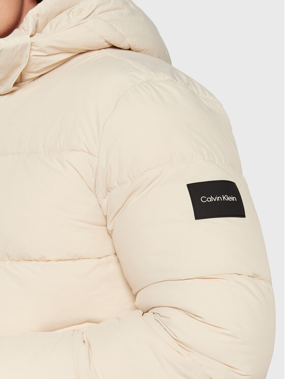 Calvin Klein Calvin Klein Kurtka zimowa Crinkle K10K110336 Beżowy Regular Fit