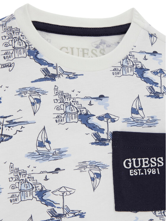 Guess Guess T-Shirt N6GI03 K8HM4 Biały Regular Fit