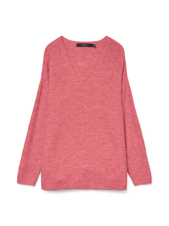 Vero Moda Vero Moda Pulover Crewlefile 10233357 Coral Loose Fit