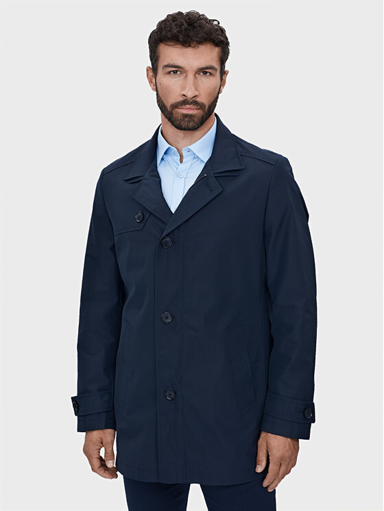 Evenemen Evenemen Płaszcz zimowy LEONE NAVY Granatowy Slim Fit
