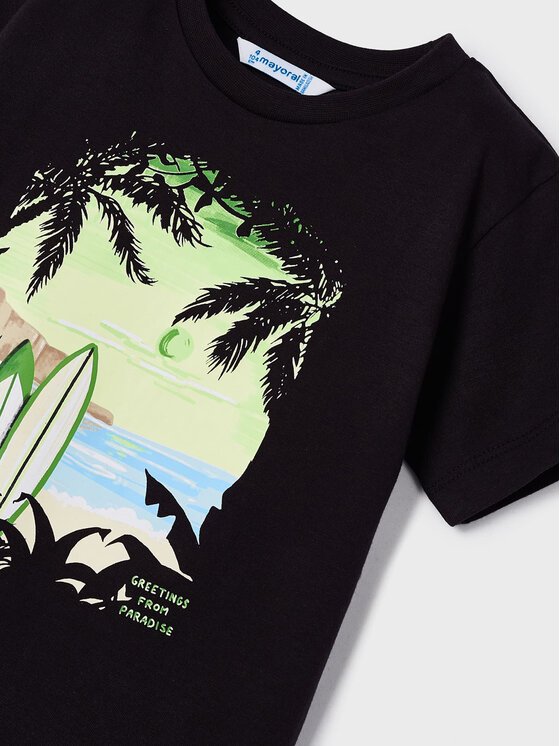 Mayoral Mayoral T-krekls 3020 Melns Regular Fit