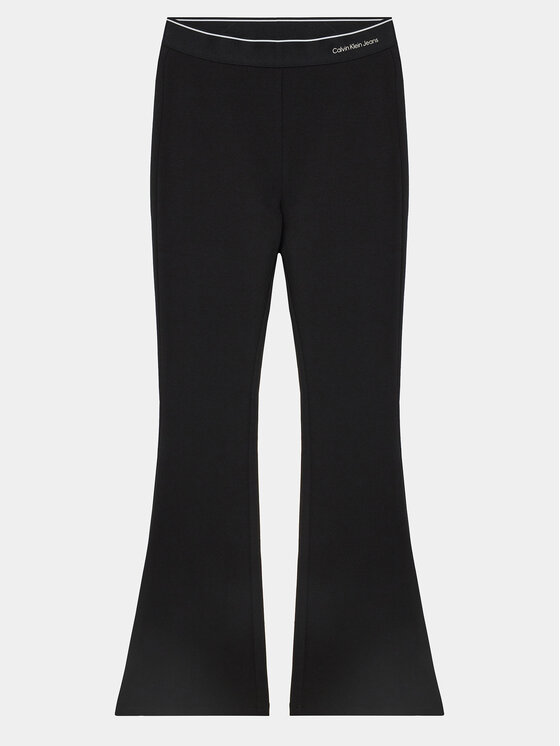 Calvin Klein Jeans Calvin Klein Jeans Pantaloni din material Logo Tape IG0IG02292 Negru Flare Fit