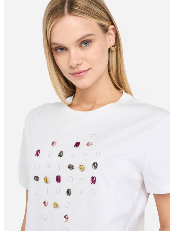Liu Jo Liu Jo T-shirt MF5345JS923P9131 Bianco Regular Fit