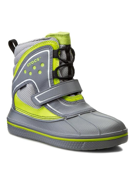 Crocs Crocs Cizme de zăpadă Allcast Waterproof Boot Gs 15809 Gri