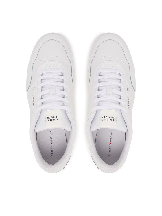 Tommy Hilfiger Tommy Hilfiger Laisvalaikio batai Th Basket Core Leather FM0FM05927 Balta