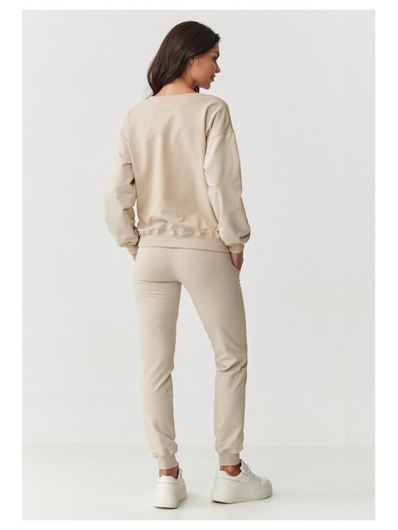 Makadamia Makadamia Dres M891 Beżowy Loose Fit