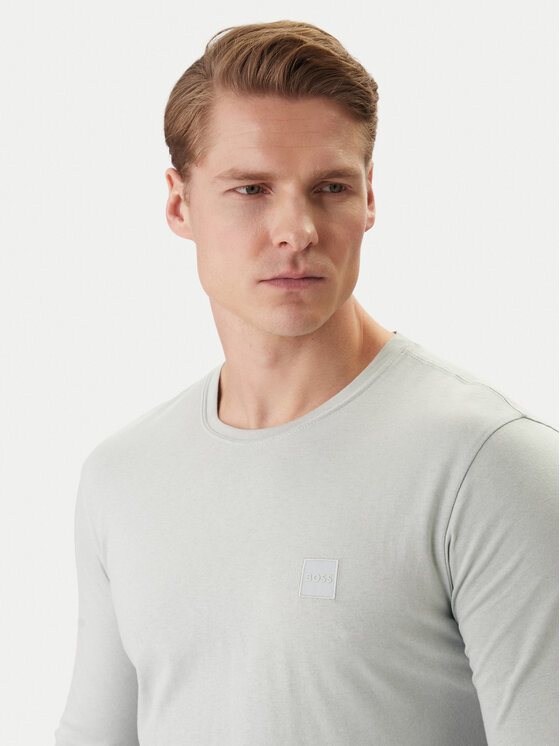 BOSS BOSS Longsleeve Tacks 50512111 Grigio Regular Fit