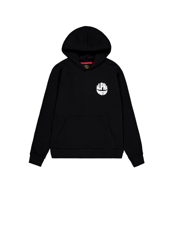 Alpha Industries Alpha Industries Bluza Logo Back Print Hoodie Czarny Regular Fit