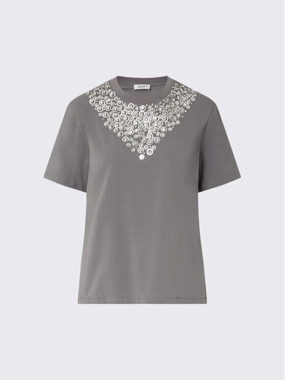 Liu Jo Liu Jo T-Shirt WF6324J0088L9447 Szary Regular Fit