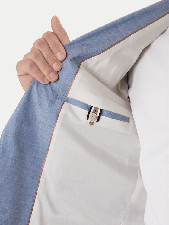 BOSS BOSS Abito completo Huge 50557273 Celeste Slim Fit