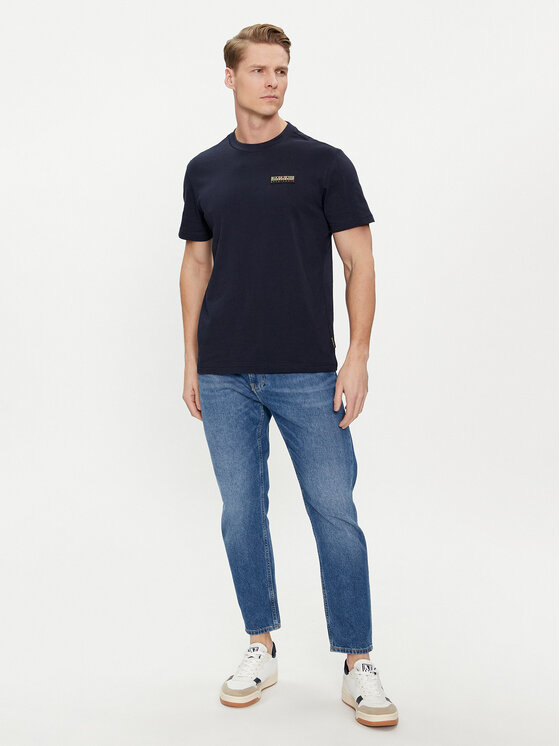 Napapijri Napapijri Тишърт Iaato NP0A4HFZ Тъмносин Regular Fit