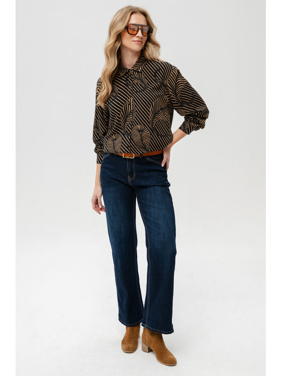 blue shadow blue shadow Koszula Merry Czarny Regular Fit