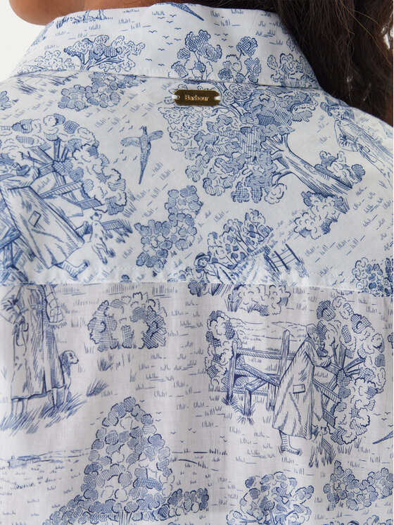 Barbour Barbour Рокля тип риза LDR0979BL28 Син Regular Fit