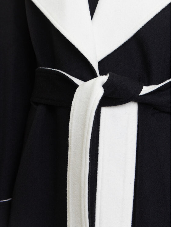 KARL LAGERFELD KARL LAGERFELD Płaszcz wełniany A3W15010 Czarny Regular Fit