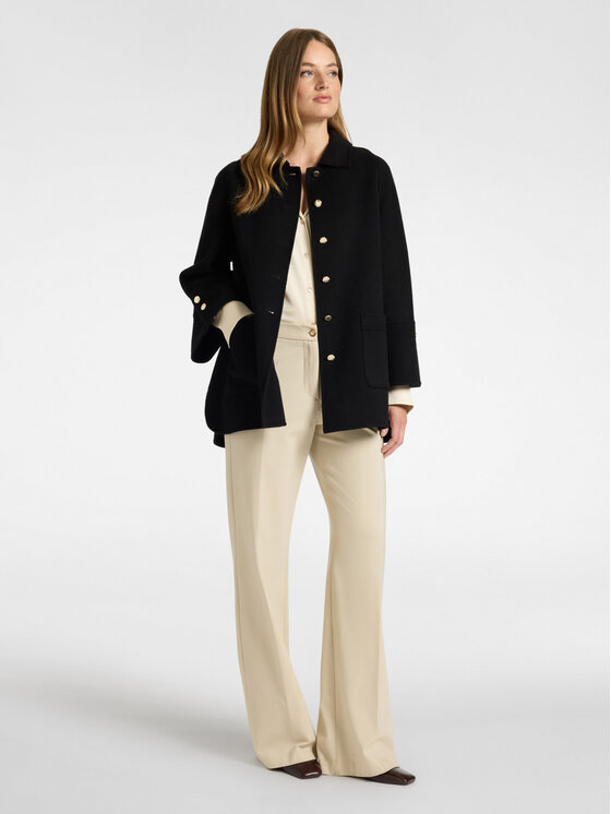 Elena Mirò Elena Mirò Cappotto invernale 8007Z000035N033 Nero Boxy Fit