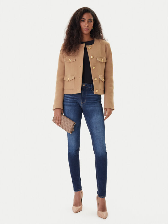 Guess Guess Džinsai W2YA46 D4Q03 Tamsiai mėlyna Skinny Fit