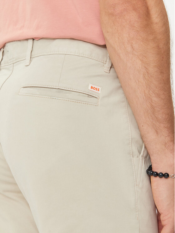 BOSS Boss Chino nohavice Chino_Slim 50510933 Béžová Slim Fit