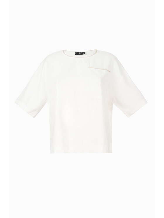 CLICK CLICK Μπλουζάκι 10-6903 Λευκό Comfortable Fit