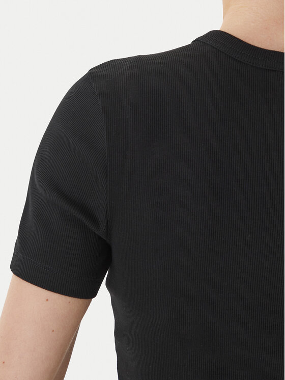 ONLY ONLY Marškinėliai Val 15339774 Juoda Slim Fit